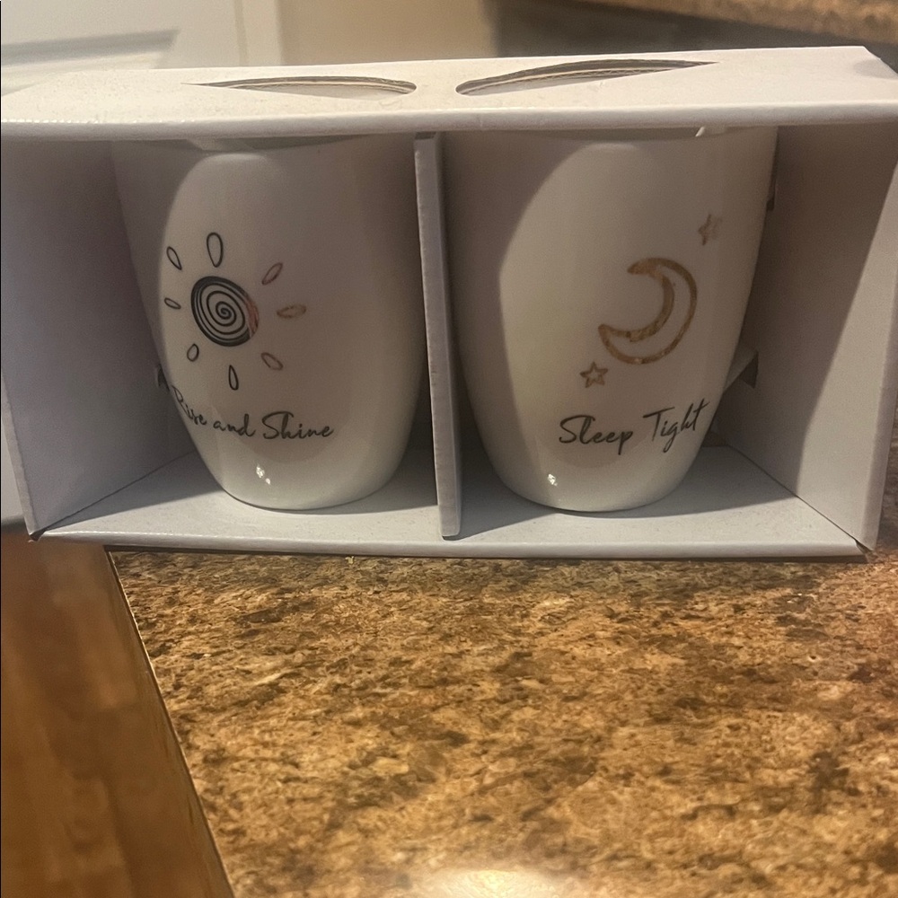 Whimsical Sun and Moon Mug Set